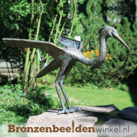 Bronzen beeld reiger BBW87199