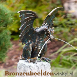 Waterornament tuin idee ''Bronzen draken beeld'' BBWR90166