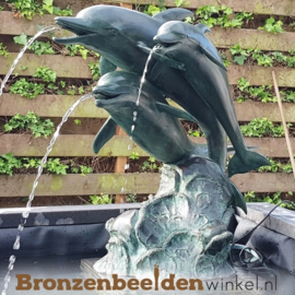 Bronzen dolfijnen als fontein BBW586BR