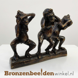 Apen beeldje "Horen Zien en Zwijgen" BBW008br10