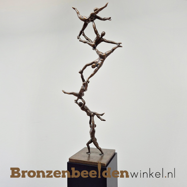 Zakelijk geschenk "Succesvol Samenwerken" XL versie op sokkel