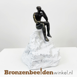 Kunst beeldje "Bezinning" BBW005br19