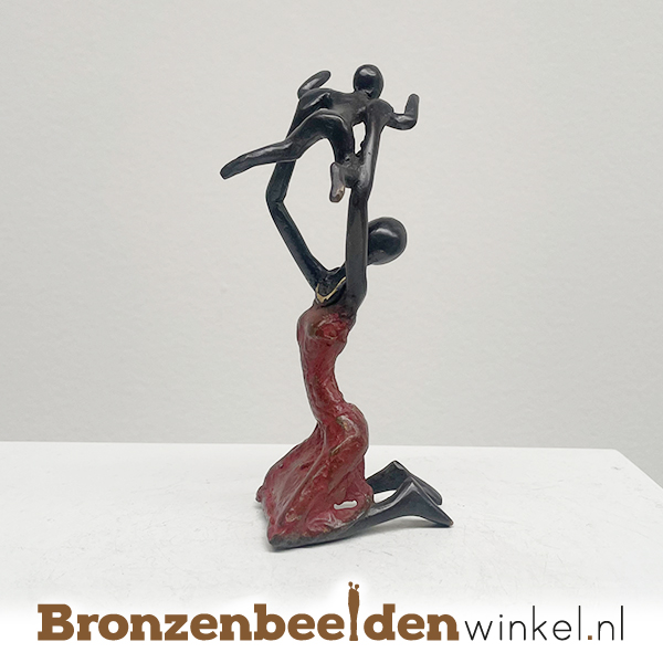 Bronzen beeldje uit Afrika "Miyanda en Yaro " 12 cm BBWST25