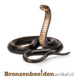 Bronzen ratelslang beeld BBW84282