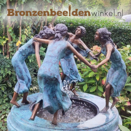 Bronzen fontein met dansende vrouwen BBW8006