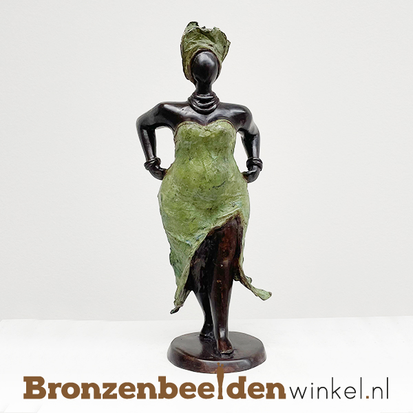 Afrikaans beeld "Zuri" 33 cm bbwDV02GR35