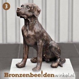 NR 3 | Cadeau hondenliefhebber ''Bronzen labrador beeld'' BBW37228