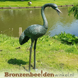 Bronzen beeld kraanvogel BBW1178-r