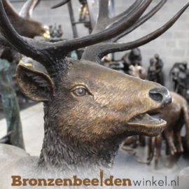 Bronzen hert voor in de tuin BBW955