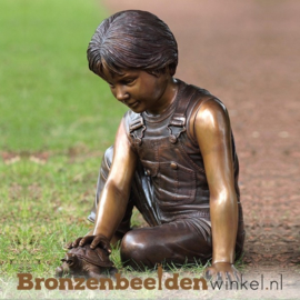 Bronzen jongen met schildpad BBW1074br