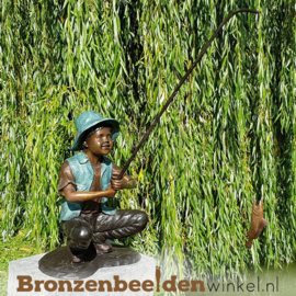 Bronzen vissende jongen BBW50608br