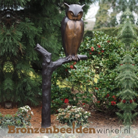 Bronzen tuinbeeld uil BBW94545