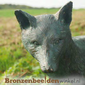 Beeld vos in brons BBWR88282