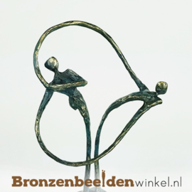 NR 2 | 14 jaar getrouwd cadeau "Verbonden" - groene patina BBW004br37g