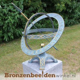 Bronzen zonnewijzer met extra ring BBW0184br