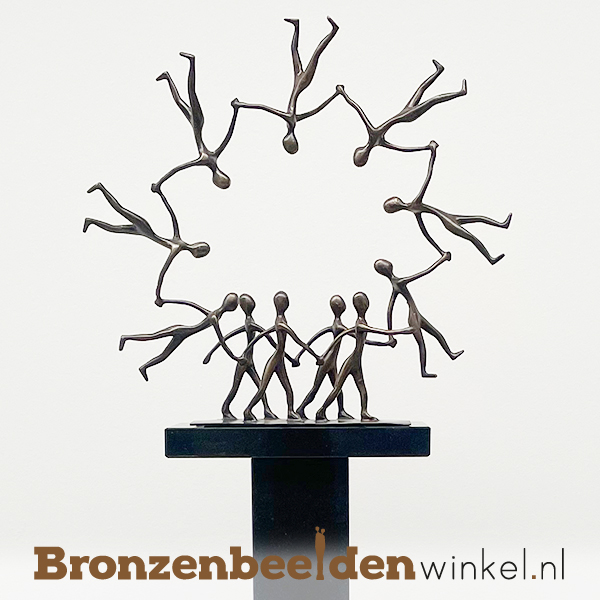 Jubileum geschenk "Voortdurend in beweging" op sokkel BBW98364os
