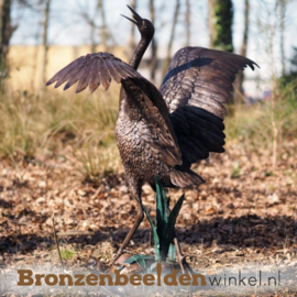 Tuinbeeld reiger als fontein BBW1022br