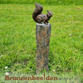 Bronzen eekhoorn beeld BBWAN2206BR