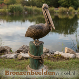 Bronzen pelikaan beeld BBW1130br