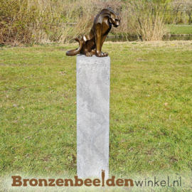 Bronzen jaguar beeld BBW2255