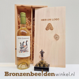 Geschenkpakket "Jij bent goud waard " met wijn of bier