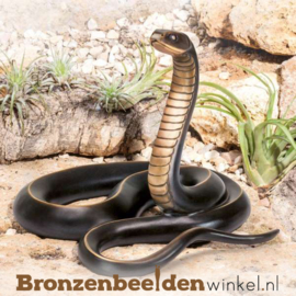 Bronzen ratelslang beeld BBW84282