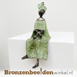 Bronzen beeldje "Ngozi" uit Afrika BBWZT10GR