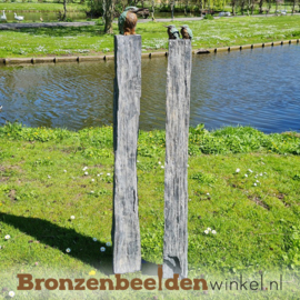 Tuinbeeld ijsvogeltjes op sokkels BBW88322-2ls