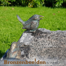 Gezinsbeeldje vogeldrinkbak met 4 vogeltjes BBWR42046v4