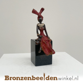 Bronzen beeldje "Iggy" 12 cm uit Afrika BBWZT30KL