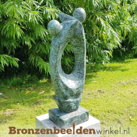 Asbestemming tuin beeld op sokkel "Zij aan Zij" BBW52ab228br