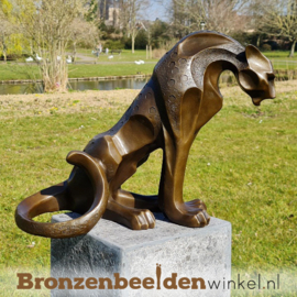 Bronzen jaguar beeld BBW2255