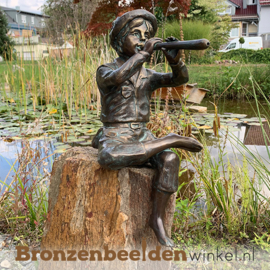 Bronzen tuinbeeld "Jan met fluit" BBWR891244