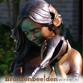Bronzen fontein "Vrouw met schelp" BBW1108