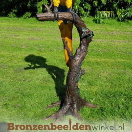 Bronzen beeld papegaai BBW1147p