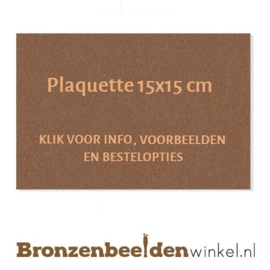 Bronzen plaquette 15x15 cm