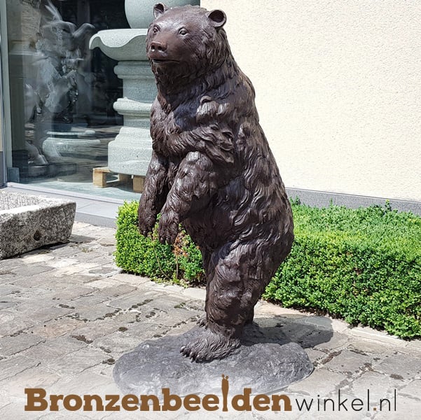Kan niet lezen of schrijven Melodramatisch scherp Bronzen beren beelden kopen | Beeld beer als tuinbeeld