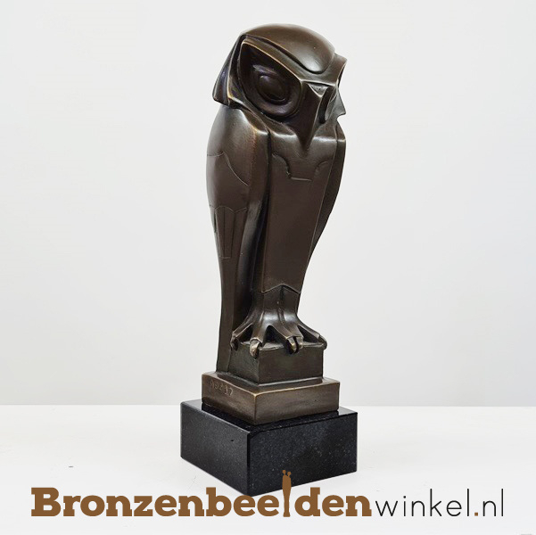 Elke week kassa Bewust Art Deco Uil beeldje BBW37240 | Bronzen uilen | Bronzen Beelden Winkel