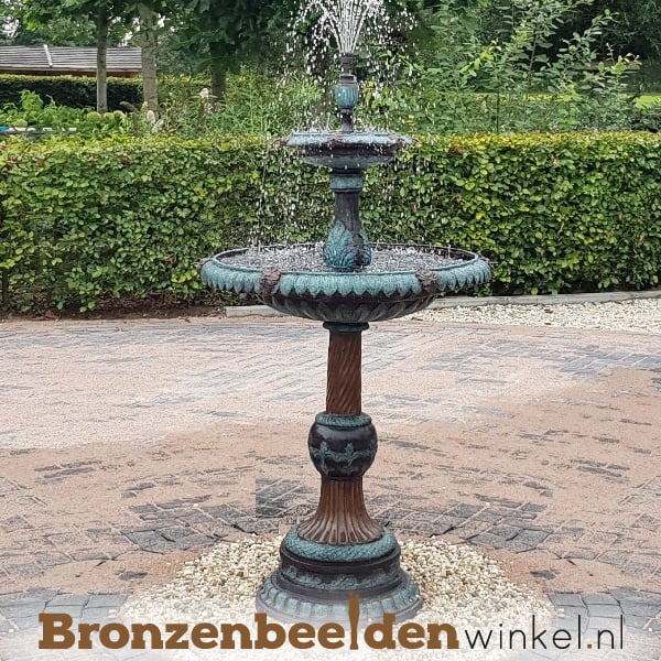 Stap betreden Post impressionisme Bronzen fontein BBW18083 (Met GRATIS montage en plaatsing t.w.v. € 195,00:  Ja, graag!,Met GRATIS onderhoudsset t.w.v. € 24,95: Ja, graag!) | Fonteinen  | Bronzen Beelden Winkel