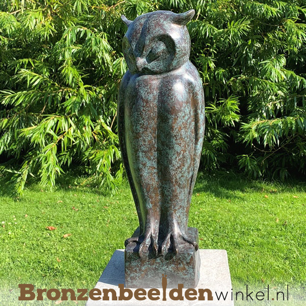 ᐅ • Bronzen uilen beelden | Beeld uil van brons voor de