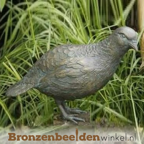 Beeld patrijs vogel in brons BBWR88461