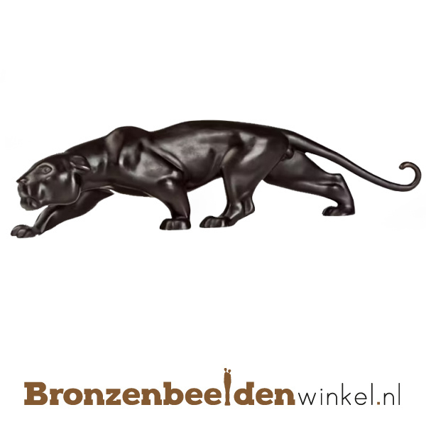 Nieuwsgierigheid Een zekere genoeg Beeld zwarte panter BBW80360 (Met GRATIS onderhoudsset t.w.v. € 24,95: Ja,  graag!) | Bronzen luipaarden, panters en jaguars | Bronzen Beelden Winkel