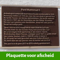 Bronzen plaquette ter afscheid collega