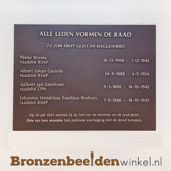 bronzen plaquette