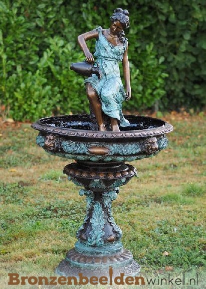 bronzen fontein, fontein tuin, fontein beeld