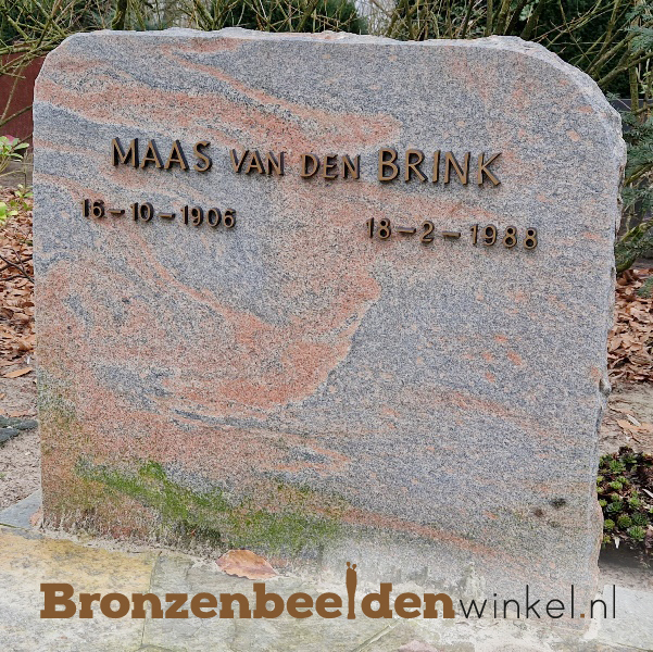 bronzen grafsteen letters kopen