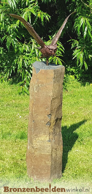 tuinbeeld uil, beeld uil voor in de tuin