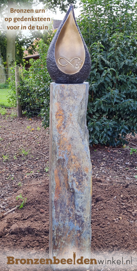 urn gedenksteen, asbeeld