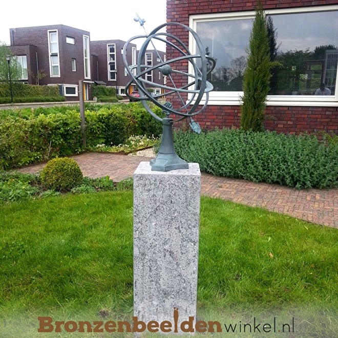 bronzen zonnewijzer, zonnewijzer brons