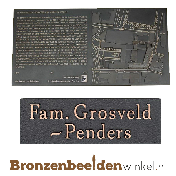 bronzen plaquettes